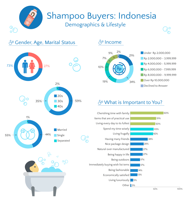 Shampoo Buyer Indonesia Demographic Infographic