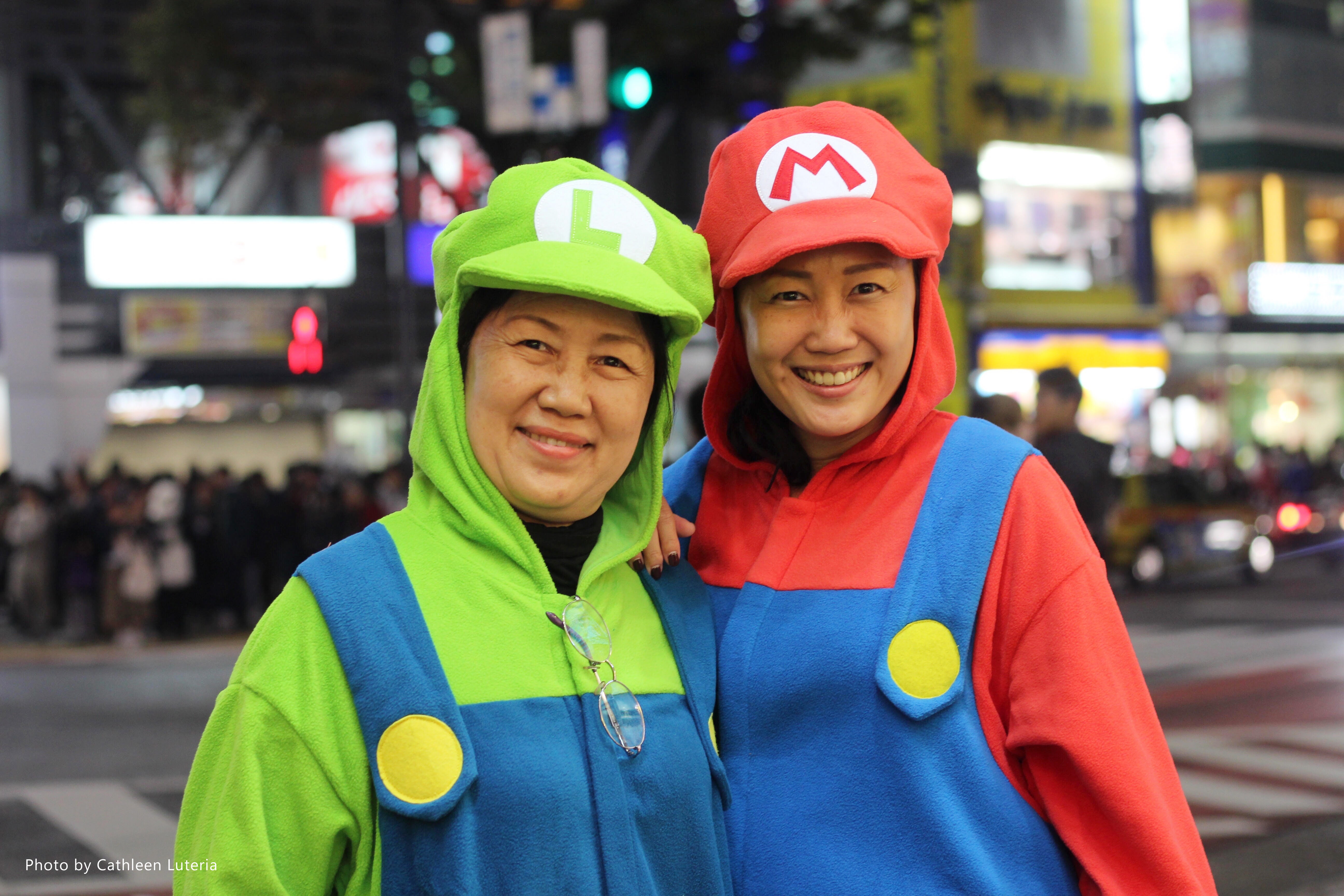 Tokyo's Halloween Revelry, Shibuya, Tokyo, Halloween, Super Mario, Luigi